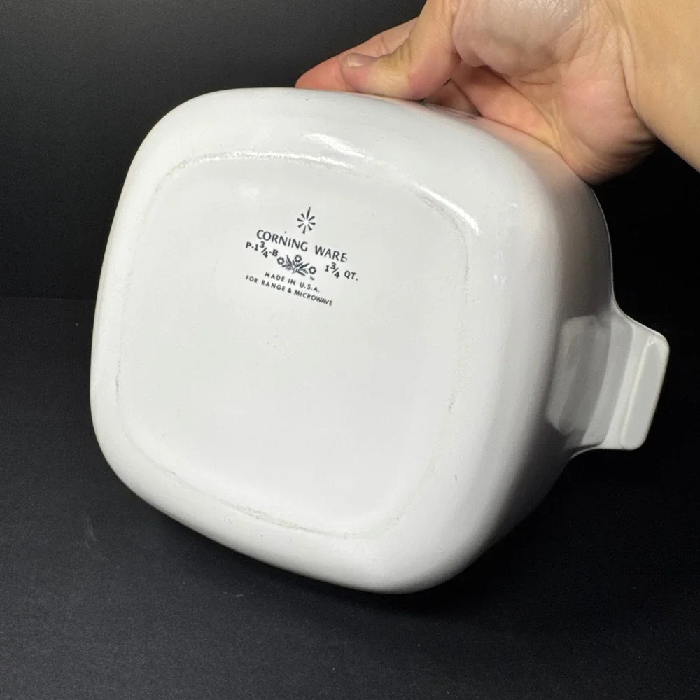 Corning Ware Cornflower Blue 1.75 Qt‎ Casserole Dish P-1 3/4-B Vintage Pyroceram